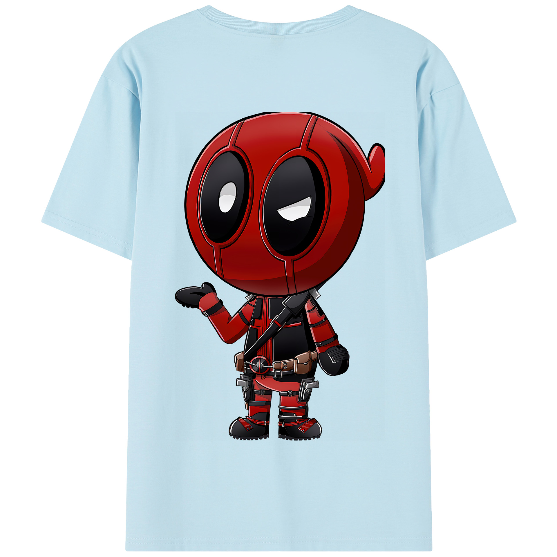 （画像用） Deadpool デッドプール 綿100％半袖Tシャツ（背面プリント）